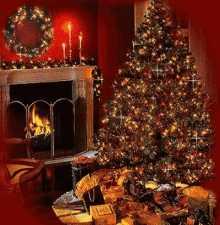 christmas fireplace background gifs tenor small