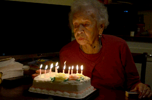 blowing birthday candle gif wink and gun