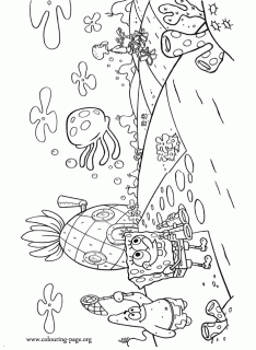 spongebob and squidward coloring pages spongebob and squidward small