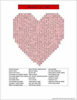 valentine word search chocolate filled heart small