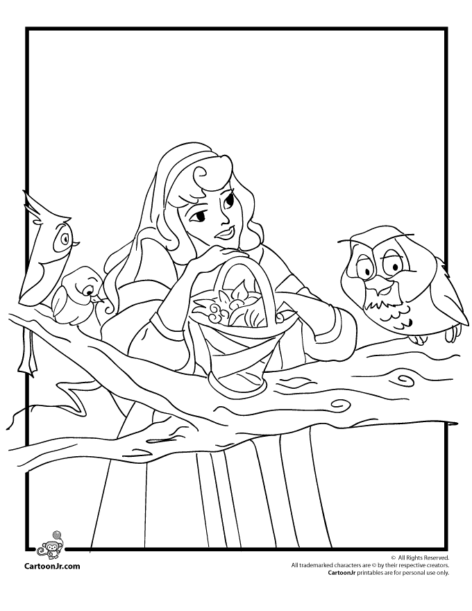 sleeping beauty coloring pages sleeping beauty in the forest small
