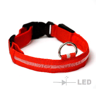collar recargable led para perros color azul small