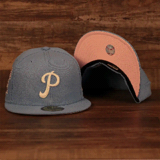 philadelphia phillies glow in the dark 1952 all star game patch pink bottom side 59fifty fitted cap oakland raider logo history small