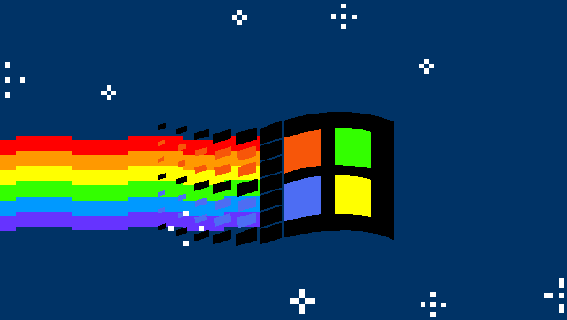 nyan cat space background small