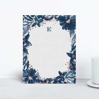 watercolor floral wreath foil pressed stationery by alethea and ruth small