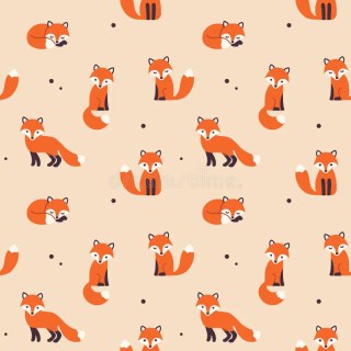seamless fox pattern stock vector illustration of orange 62267833 small