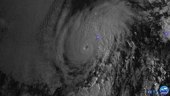 hurricane aletta an electric sight as eyewall lightning detected by small