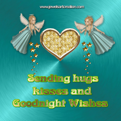 good night goodnight kisses angel graphics glitter small