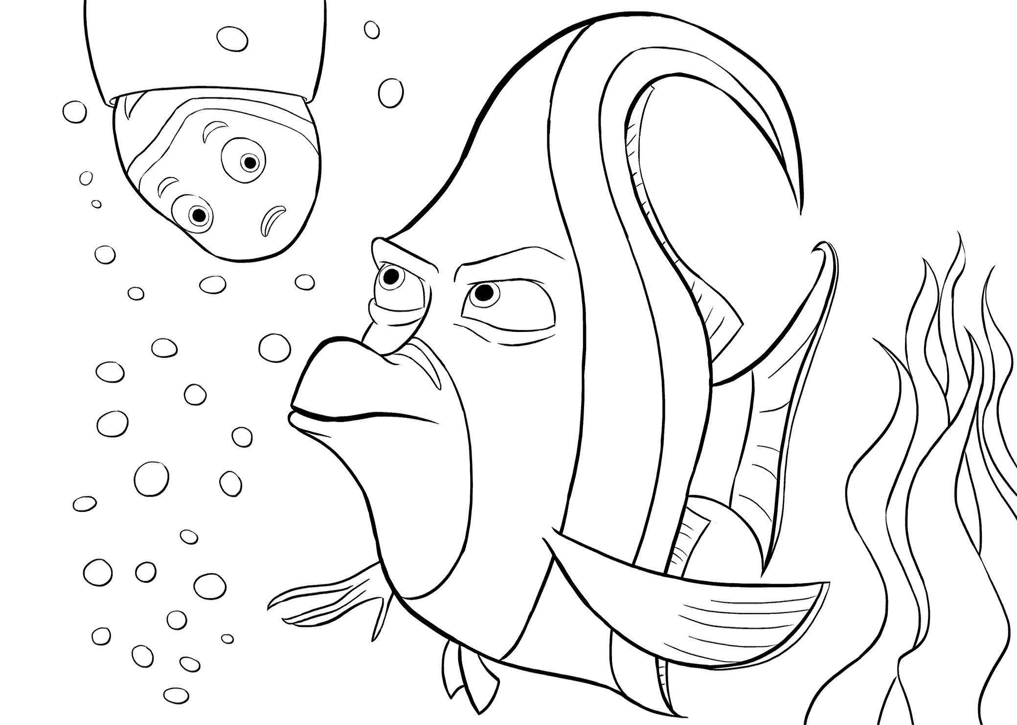 aquarium finding nemo coloring pages for kids printable free small