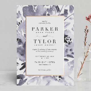 inky delight foil pressed wedding invitations by petra kern minted small