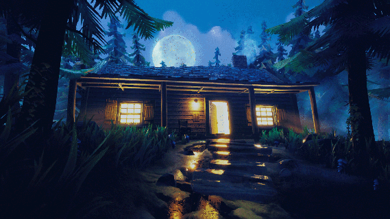 moon shiner s cabin stylized ue4 environment experience points tree anime gif small