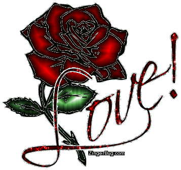 red rose glitter love glitter graphic greeting comment meme or small