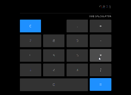 simple calculator during my learning process of vue js 2