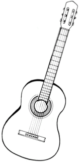 big guitar outline drawing at getdrawings com free for personal small