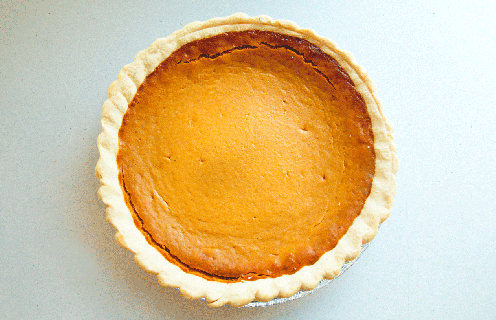 behold someone made clear pumpkin pie small