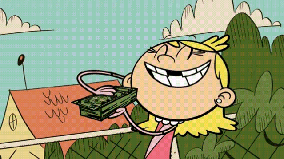image s1e13b lola spreading some of the money out gif the loud small