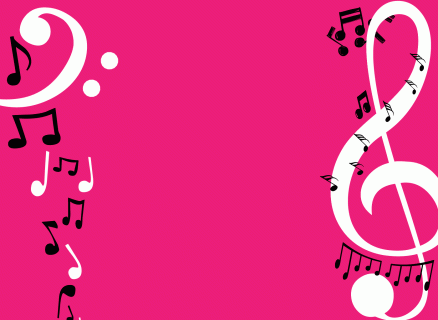 free musical notes pink backgrounds for powerpoint border and small