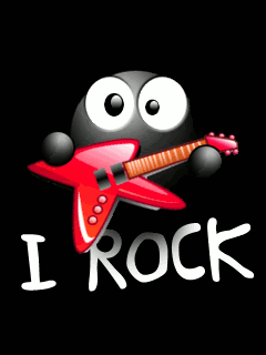 animated rock music funny guitar smiley face cool cute small