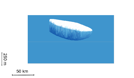 one of the largest icebergs on record is about to break small