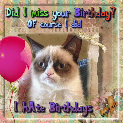 grumpy cat s birthday greeting blingee created by stina scott small