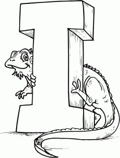 iguana coloring page coloring home small