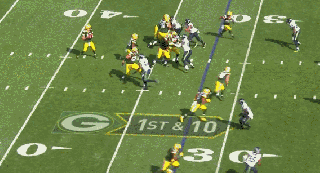 seahawks vs packers aaron rodgers spared big man pick six by small