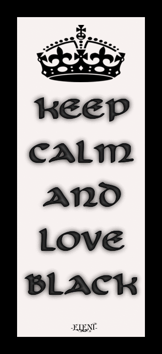 keep calm and love black created by eleni animated black special small