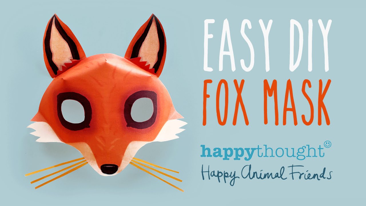 free diy fox mask template and tutorial make your own 3d red fox small