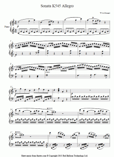 piano kv545 allegro sheet music 8notes com small