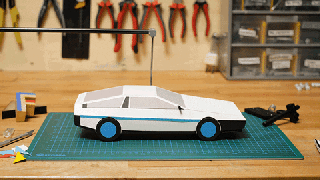 car paper bounce back to the future craft delorean papercraft small