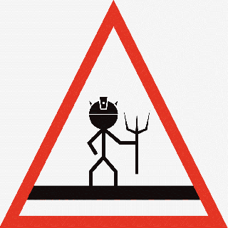 iconography of hell on behance cartoon danger sign small