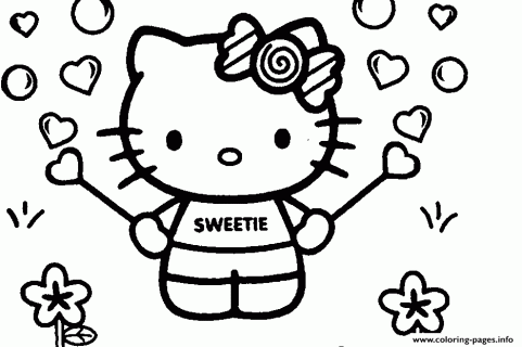 sweet hello kitty coloring page for girlsc1b2 coloring pages printable small