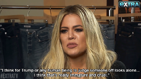 khlo kardashian thinks trump is immature after reports he called small