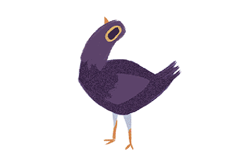 trash dove why is this purple bird all over facebook and what does small