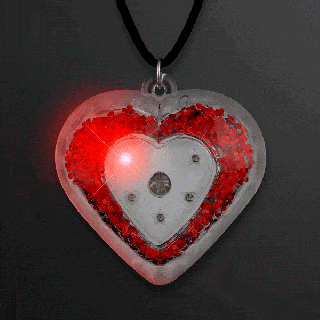 acrylic heart necklace magic matt s brilliant blinkys small