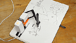 we created a drawing robot which copies what you draw on screen small