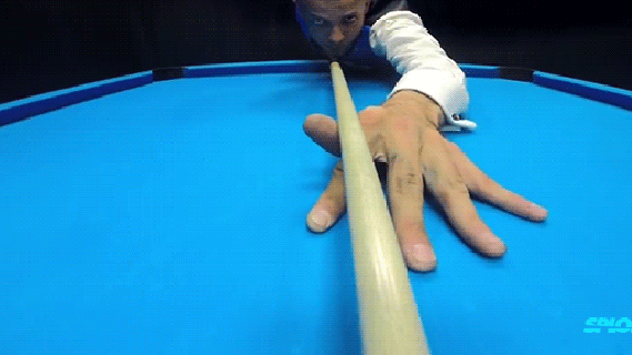 cool trick billiards shots are even cooler from the cue s perspective small