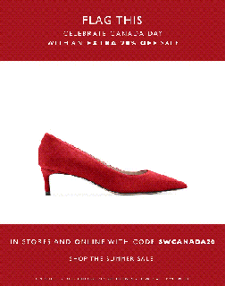 stuart weitzman extra 20 off sale celebrate canada day canadian flag gif small