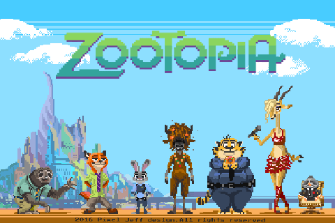 pixel jeff welcome to zootopia zootopia pixel art 2016 small