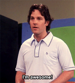 paul rudd calls himself awesome to boost the self esteem small