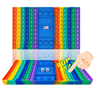 zimfanqi jumbo pop it fidget toy big rainbow game board giant simple dimple popper huge push popping bubble sensory for stress relief parent child time girls boys adult walmart com throwing pc small