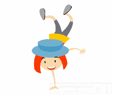 recreation animated clipart break dancer standing on small