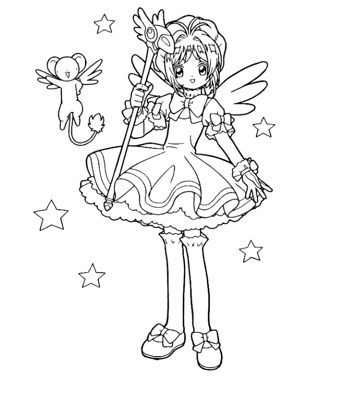 cardcaptor sakura coloring page coloring pages of epicness small