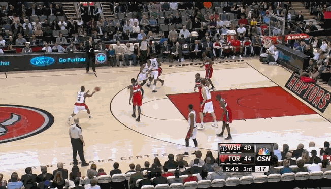 the basketball machine demar derozan pulled off a between the legs small