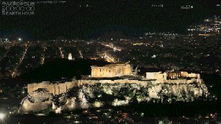 earth hour a breathtaking sight lights out at the acropolis small