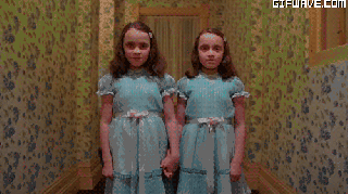dad teaches twin daughters to reenact the shining at hotels small