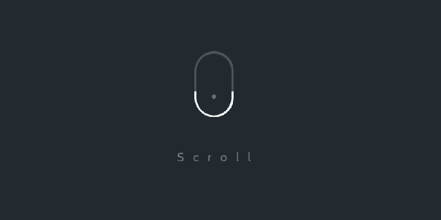 magic mouse scroll down icon web design inspiration with small