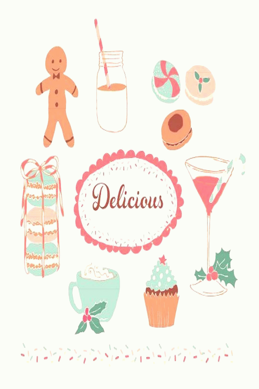 holidays desserts and drinks clipart for personal small