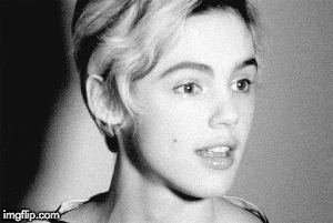animated gif of edie sedgwick 1965 french boat neck sailor shirt small