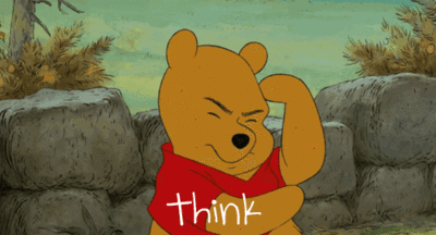 pooh bear think cute disney animated cartoons winnie the pooh gif small